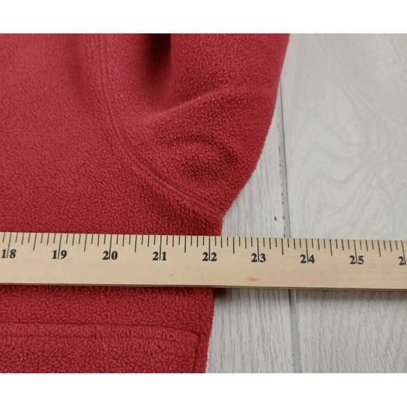 Columbia Sweater Mens Medium Red Pullover Camp Outdoor Fleece Adult 1/4 Zip - Picture 8 of 8